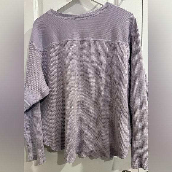 Free People FP One Blake Thermal Purple Oversized Bohemian Boho Layering  Large - Picture 10 of 13